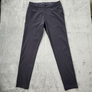 Lululemon Pants‎ Mens 32 Black ABC Slim-Fit Travel Trouser Stretch Zipper Pocket